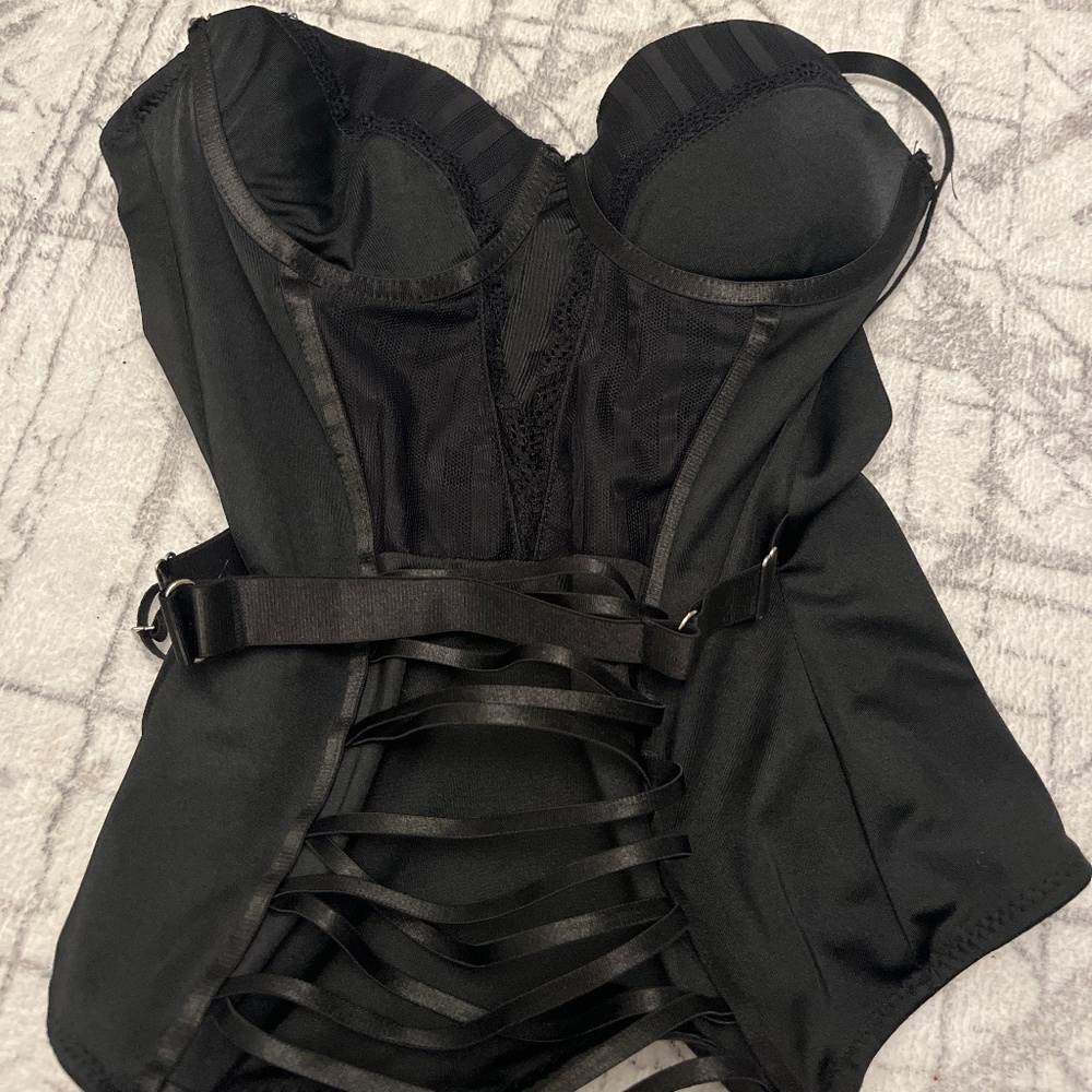 black corset/bodysuit